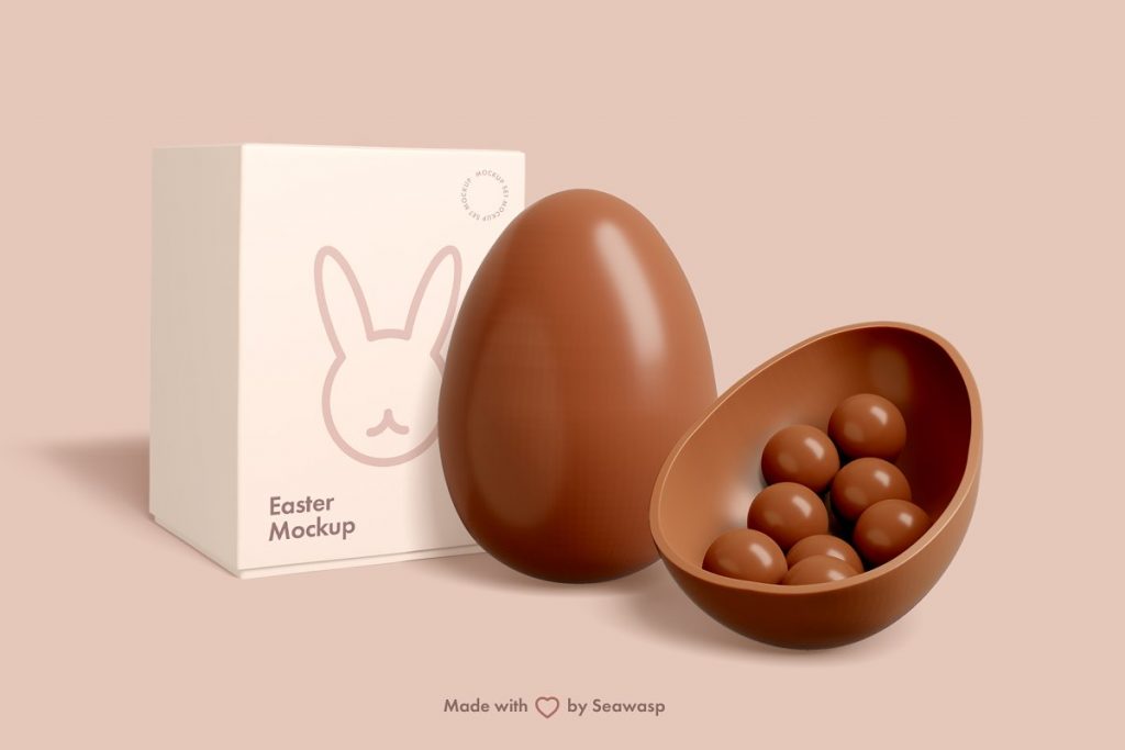 Easter Chocolate Packaging Mockup PSD