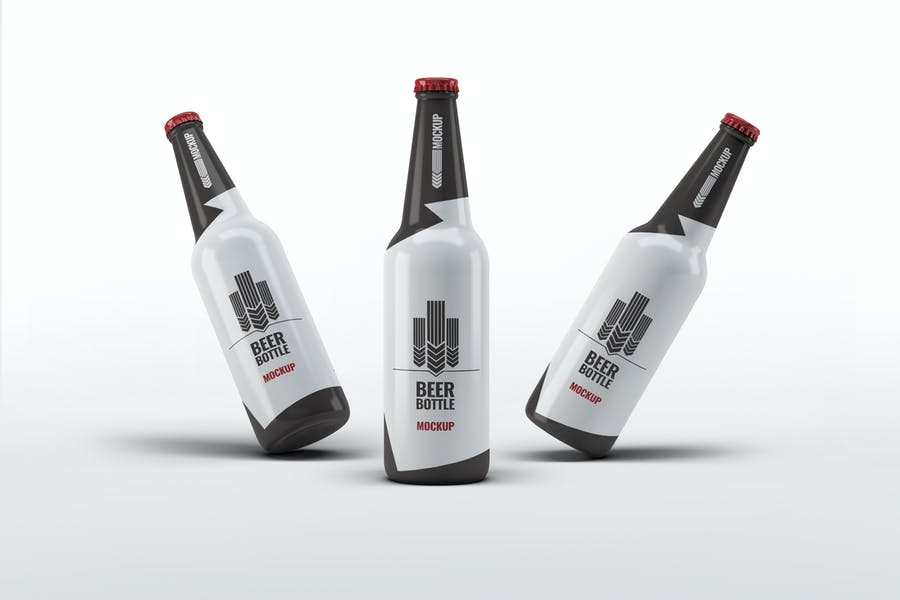 Fully Editable Beer Bottle Mockup