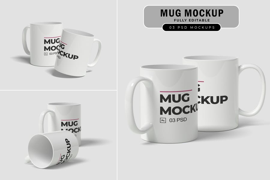 Fully Editable Mug Mockup PSD