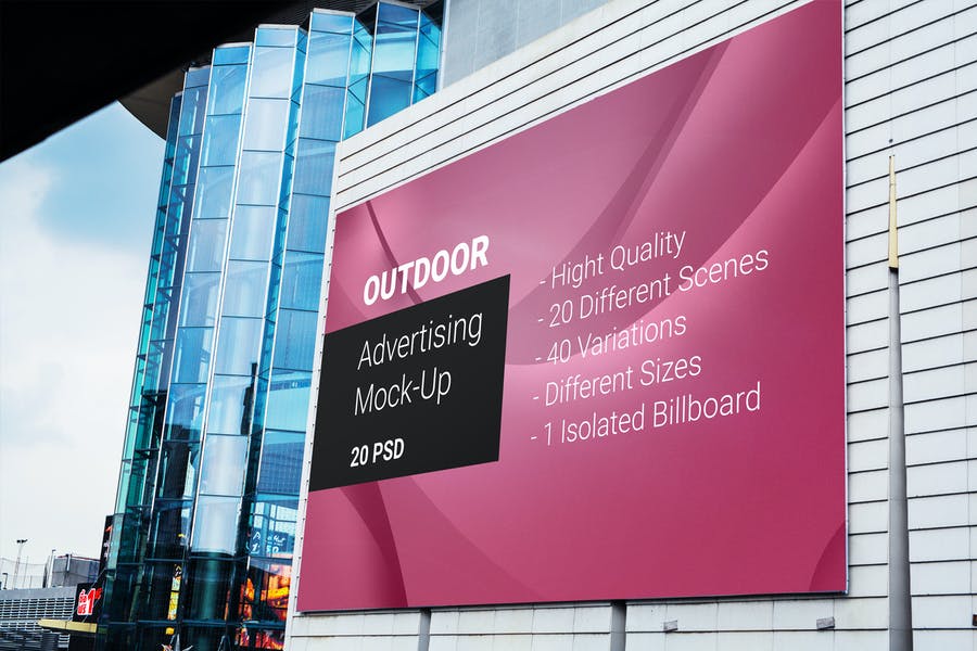 High Quality Outdoor Ad Mockup