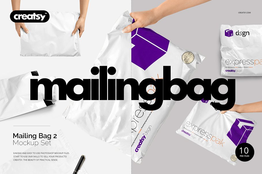 Mailing Bag Mockup Set