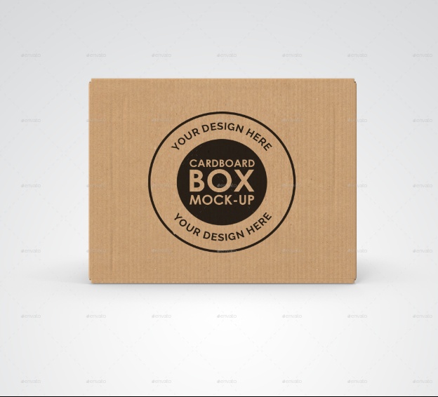 Minimal Cardboard Box Mockup