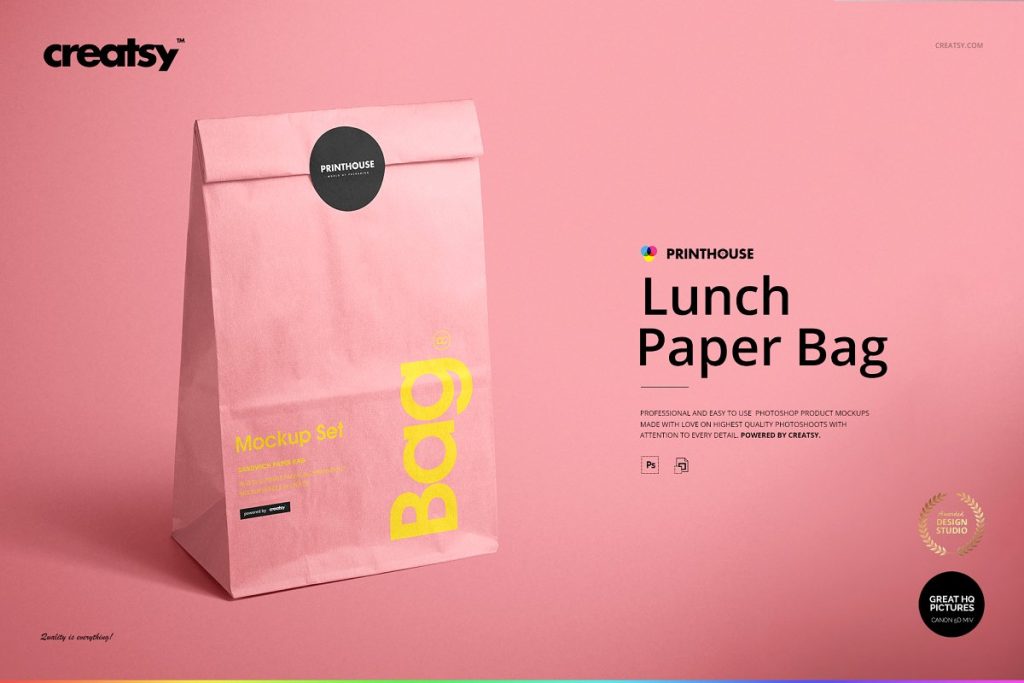 Paper Lunch Bag Mockup