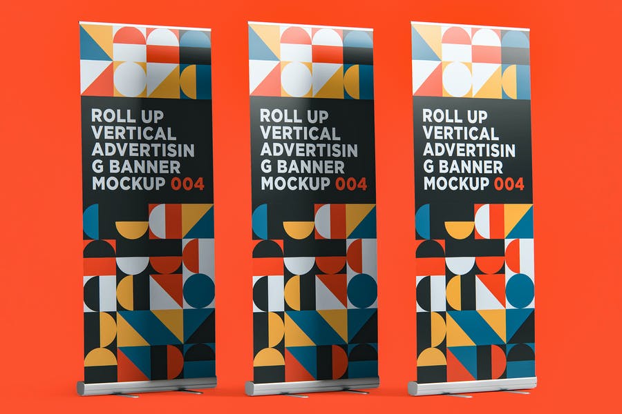 Professional Roll Up Banner Mock up PSD