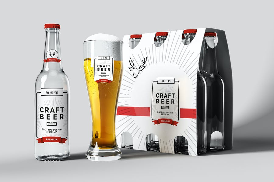Realistic Beer Branding Mockup