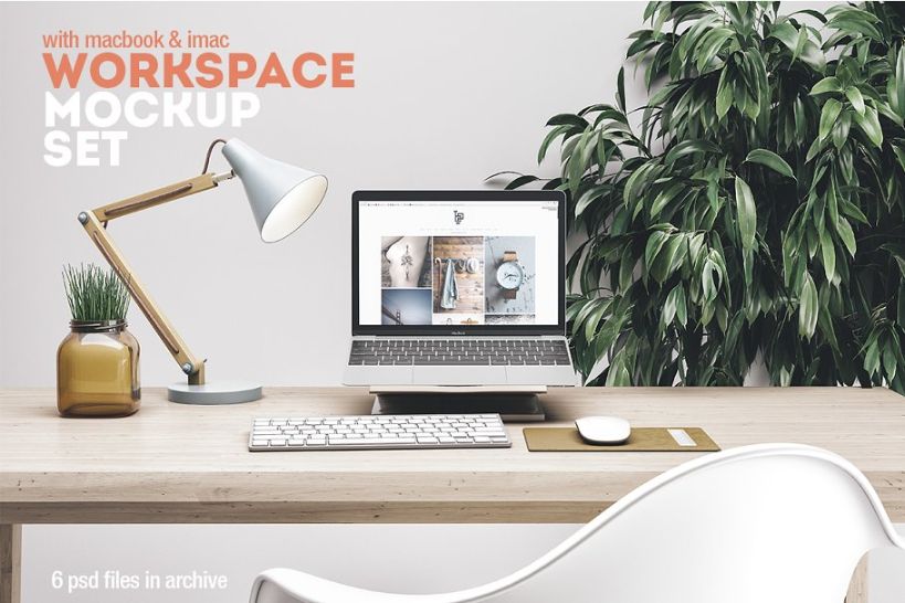 Workspace Branding Mockup PSD