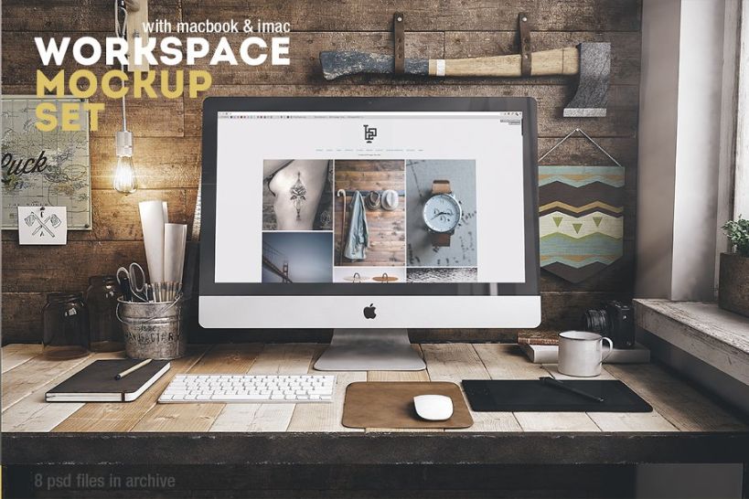 Workspace Mockup PSD Set