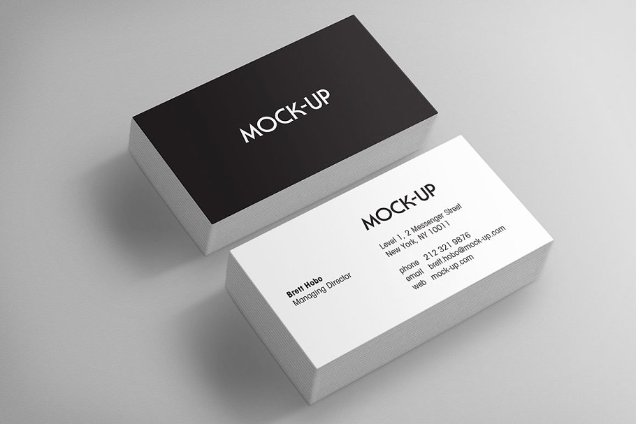 Business Card Stack Mockup