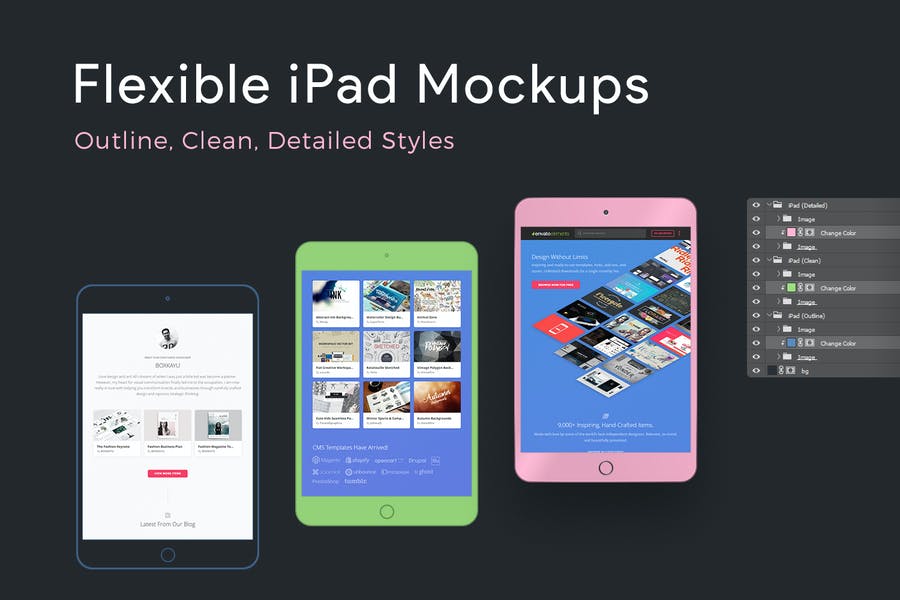 Clean iPad Mockup PSD