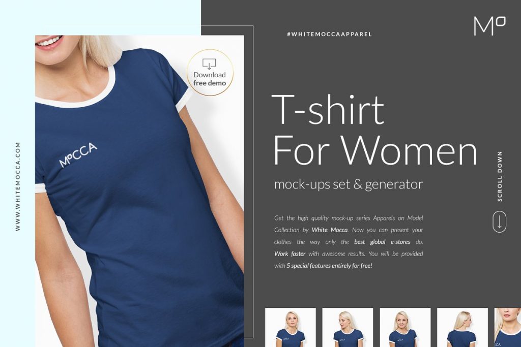 Minimal Women T Shirt Mockup