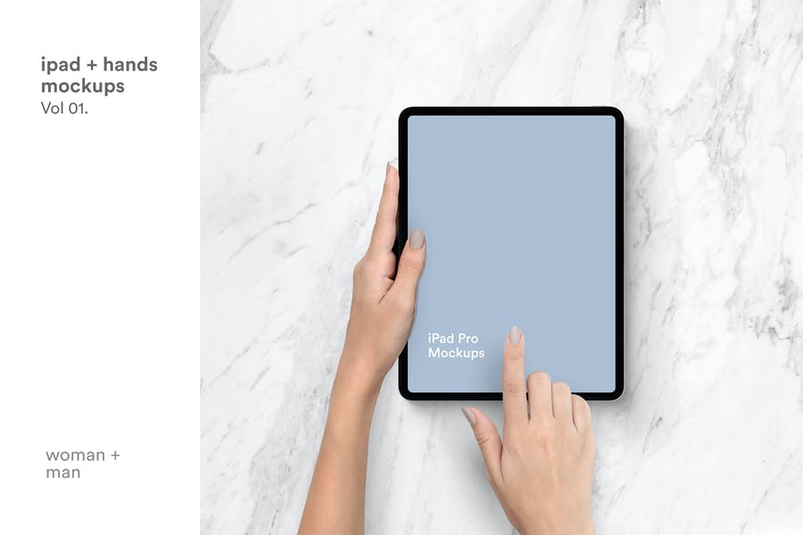 iPad in Hand Mockup for Developers