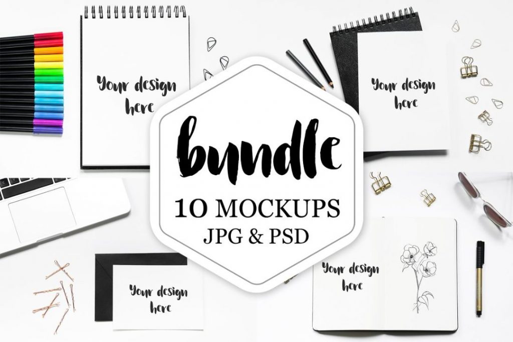 10 Sketchbook Mockups Bundle