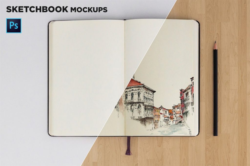 12 Sketchbook Mockups Set