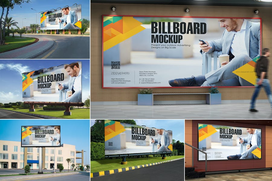 7 Large Outdoor Billboard Mockups