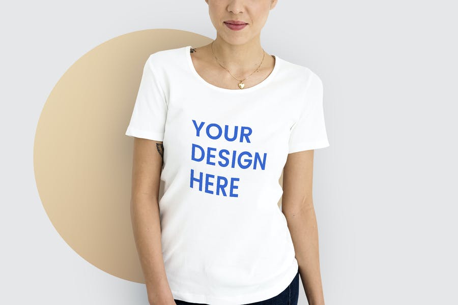 Easy Editable Woman T Shirt Mockup