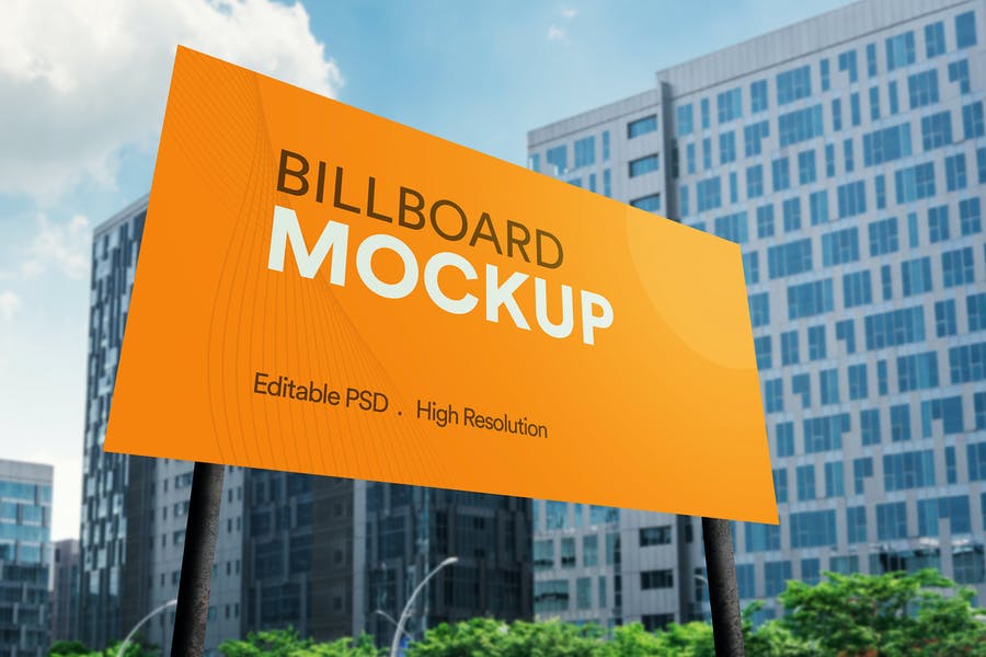 Editable Billboard Mockup PSD