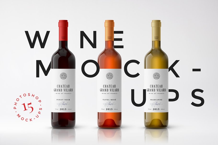 Elegant Wine Packaging Mockup PSD