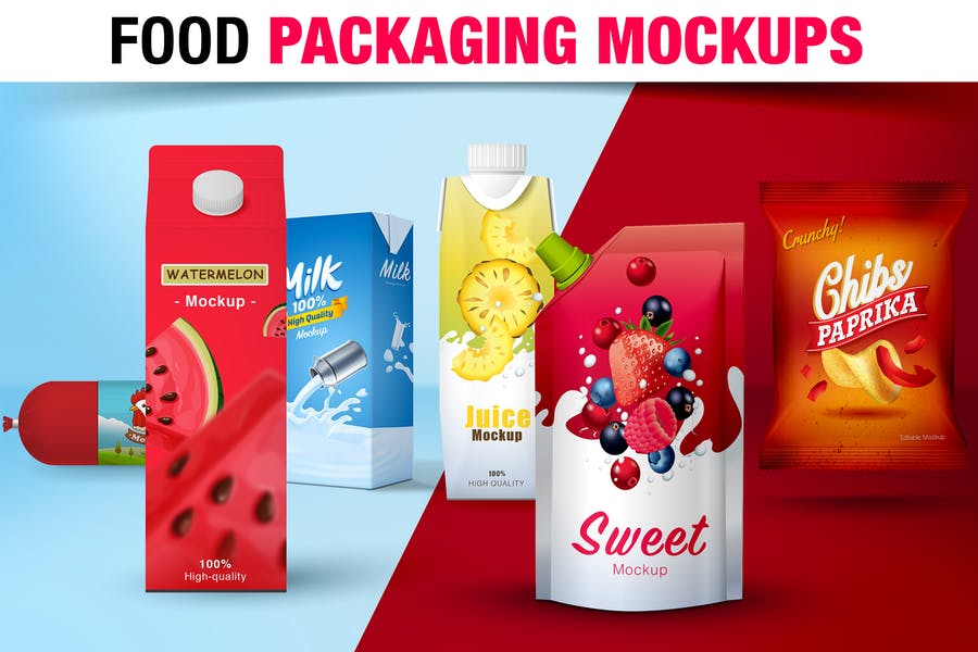 Food Packaging Mockup PSD