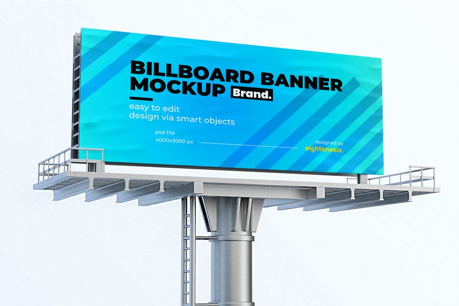 High Resolution Billboard Mockup