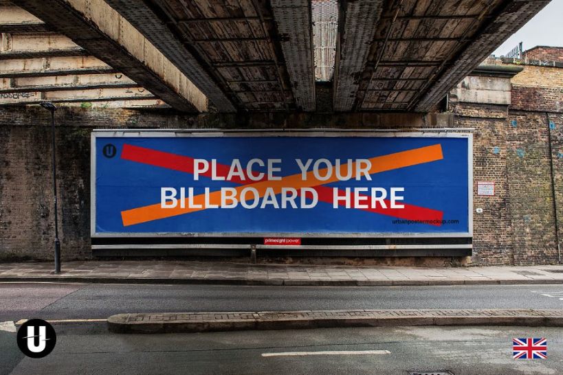Horizontal Billboard Mockup PSD