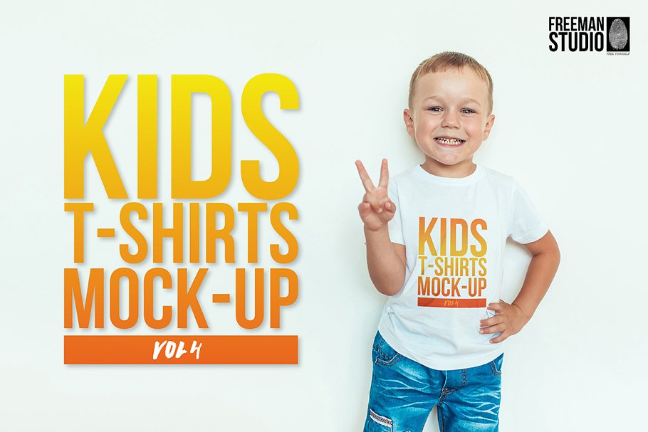Kids T Shirt Mockup Set