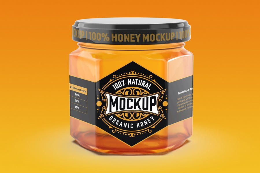Layered Honey Jar Mockup