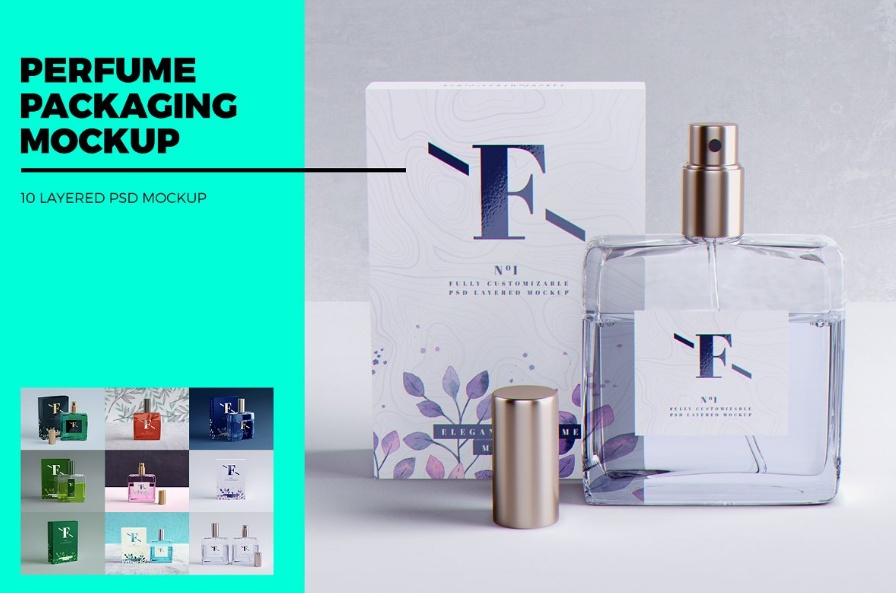 Perfume Packaging Mockup PSD