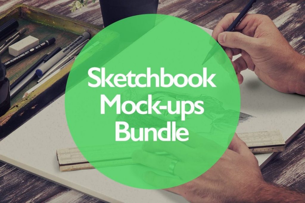 Sketchbook Mockup PSD Bundle