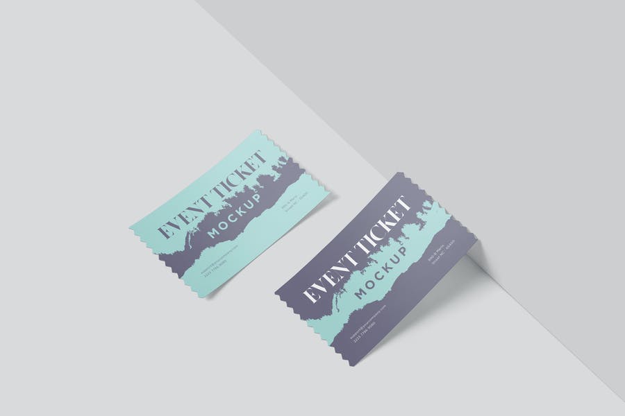 4 Event Tickets Mockup PSD