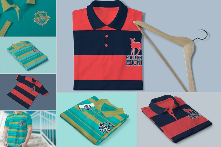 7 Editable Polo Shirt Mockups