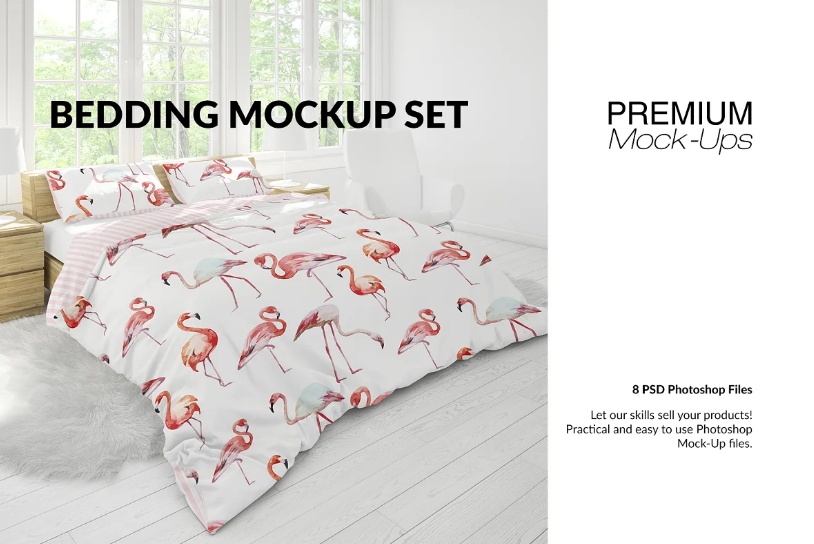 8 Bedding Mockups Set