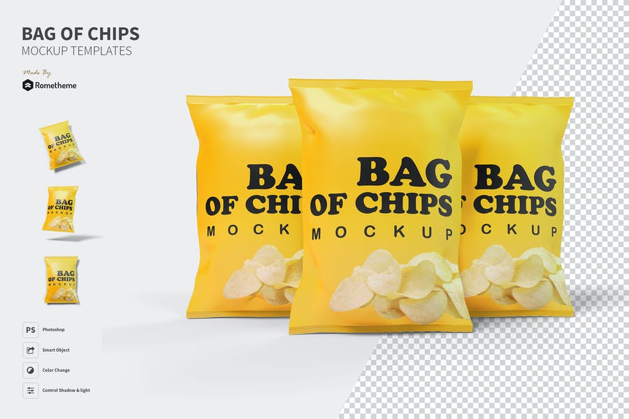 Bag of Chips Mockup