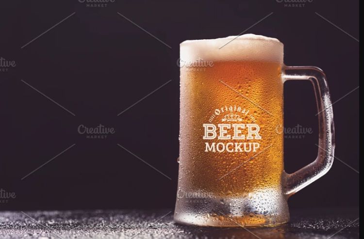 Beer Mug Mockup PSD