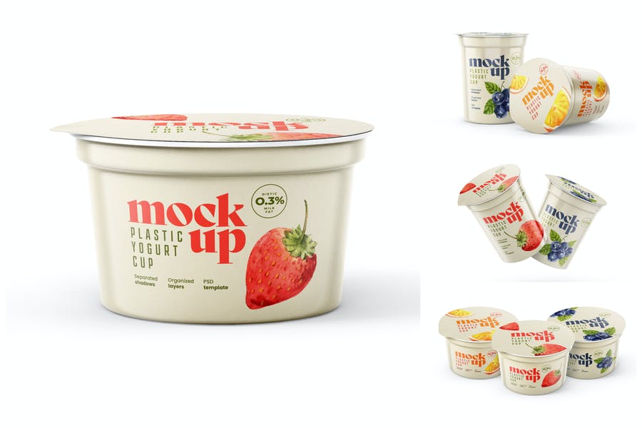 Best Yogurt Cup Mockup Set