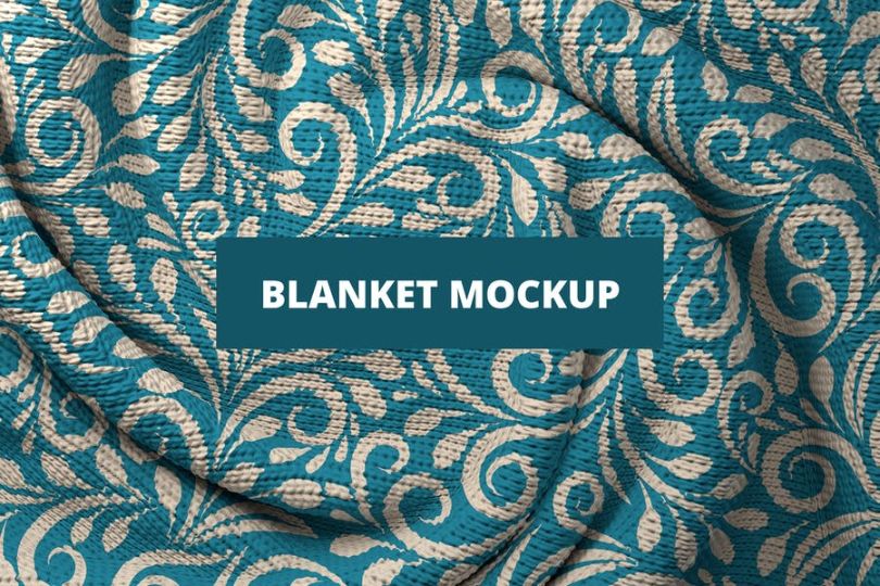 Blanket Closeup Mockup PSD