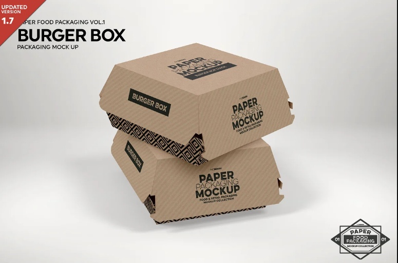 Burger Box Branding Mockup PSD