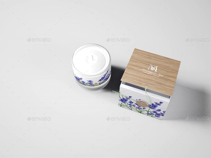 Candle Box Package Mockup