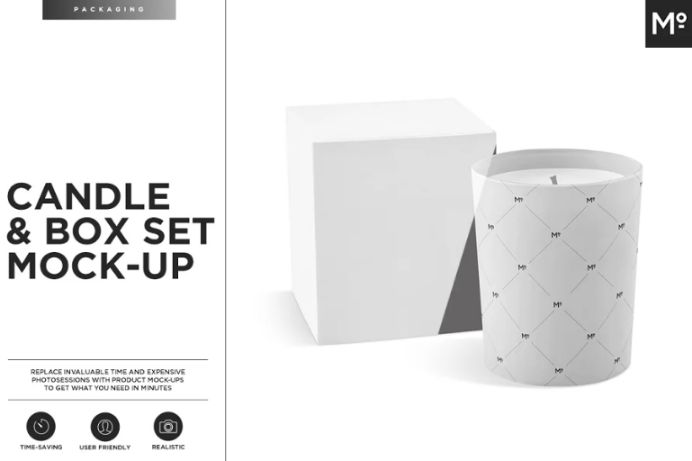Candle and Box Mockup Set