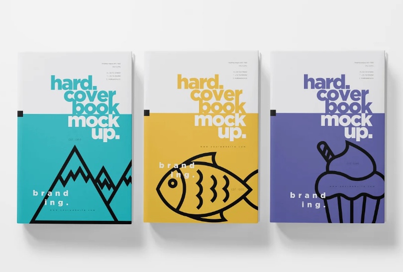 Clean Hardcover Book Mockup PSD