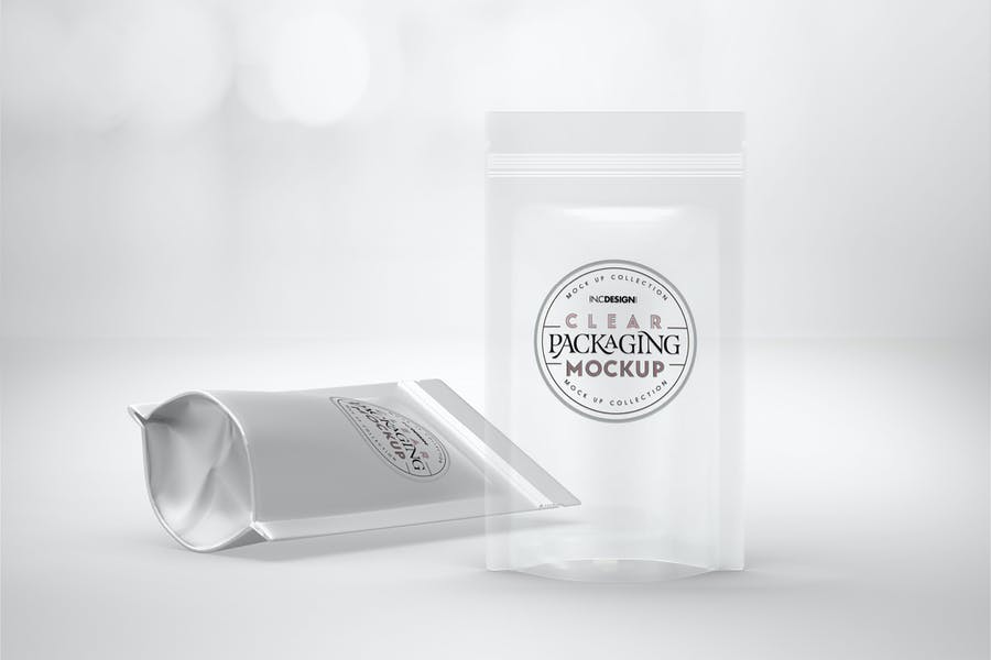 Clear Standup Pouch Mockup PSD