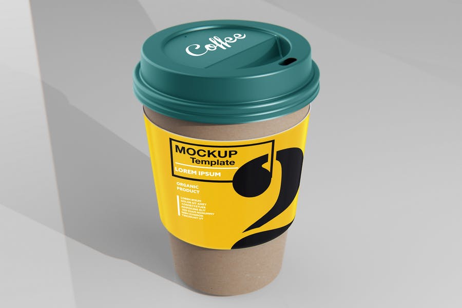 Coffee Cup and Lid Mockup
