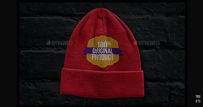 Cotton Beanies Pack Mockup
