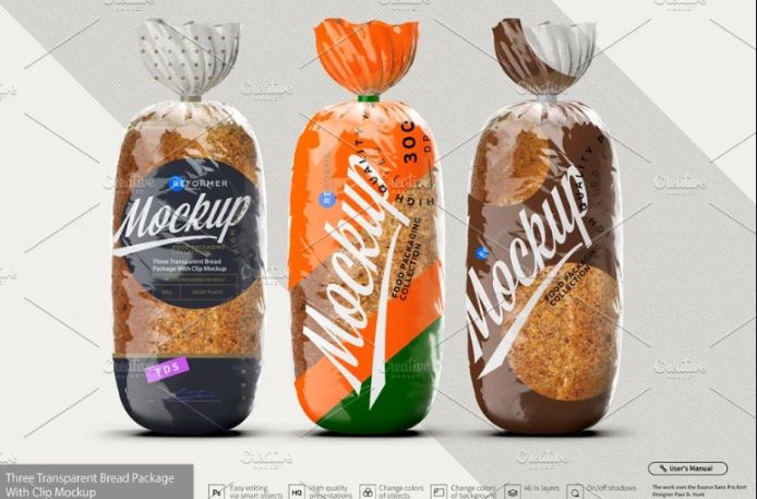 Creative Bread Packaging Mockup