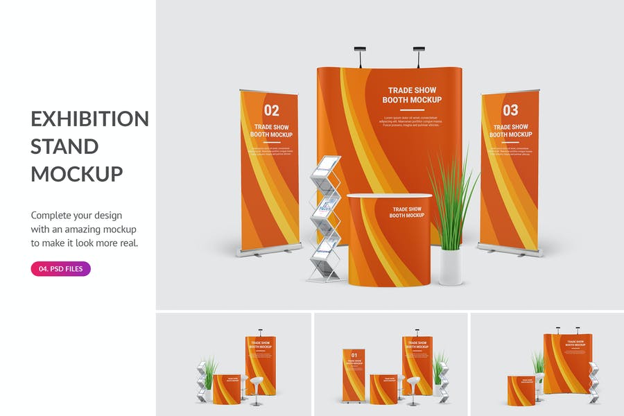 Creative Exhibition Stand Mockup PSD
