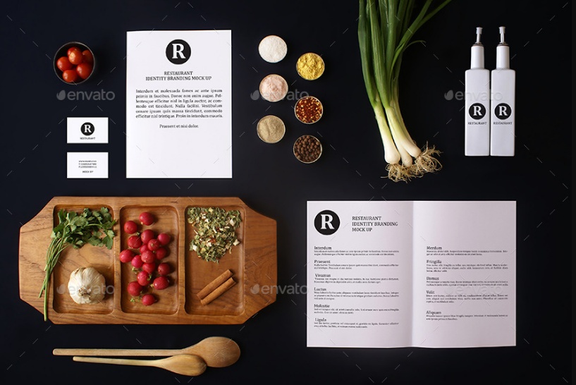 Creative Restaurant Branding Identity Mockup