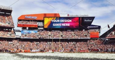 stadium ad mockup psd