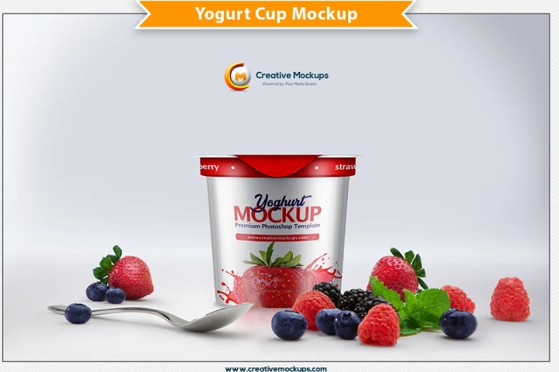 Creative Yogurt Cup Mockup