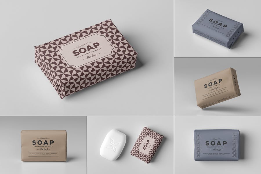 Cube Soap Branding Mockup