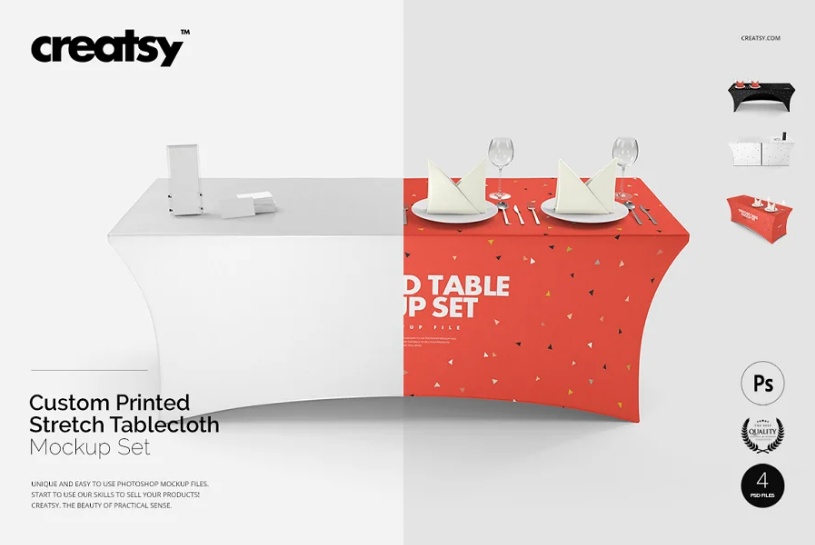 Custom Tablecloth Mockup Set