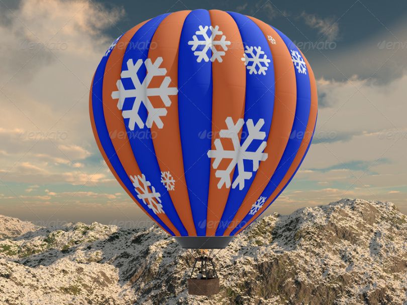 Customizable Air Balloon Mockup
